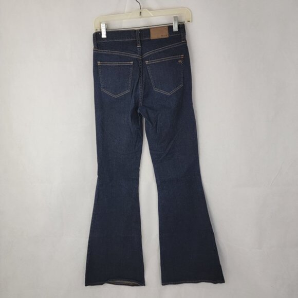 MADEWELL Womens 25 Jeans FLEA MARKET FLARE Dark Indigo Blue KENNER Wash E0394 - Picture 4 of 15